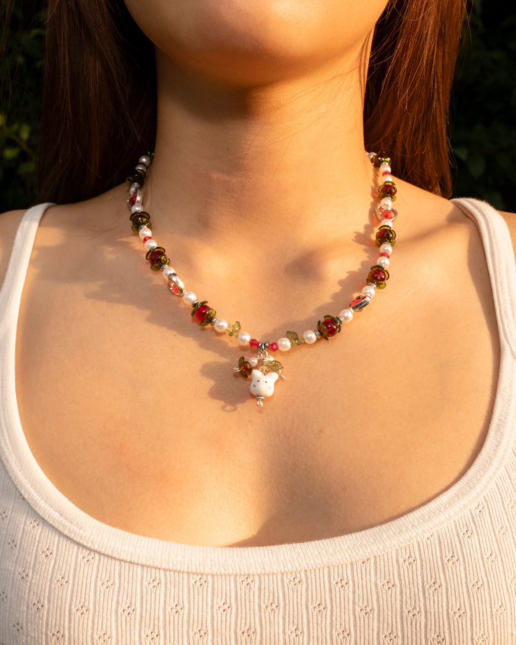 cherry critter necklace