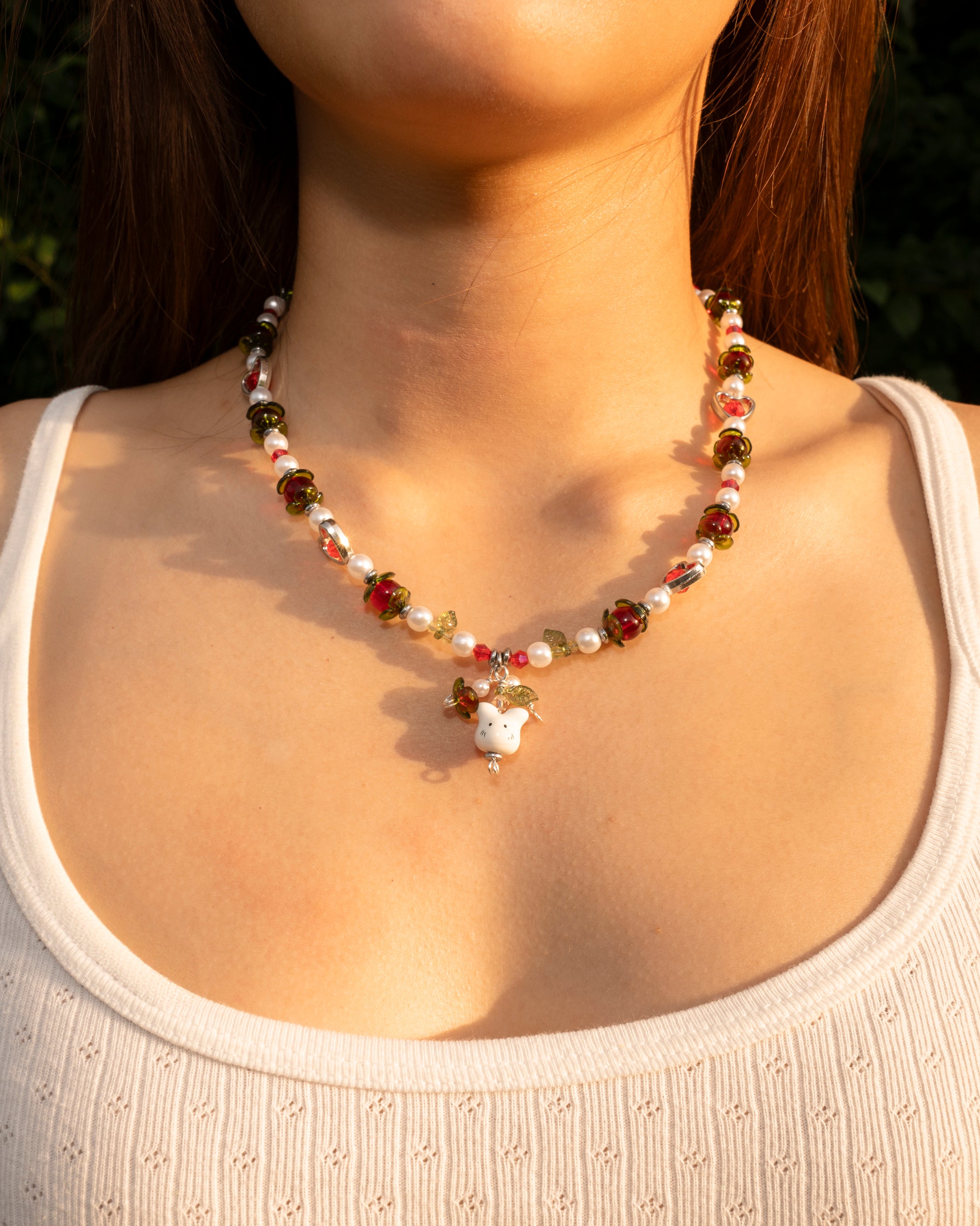 cherry critter necklace