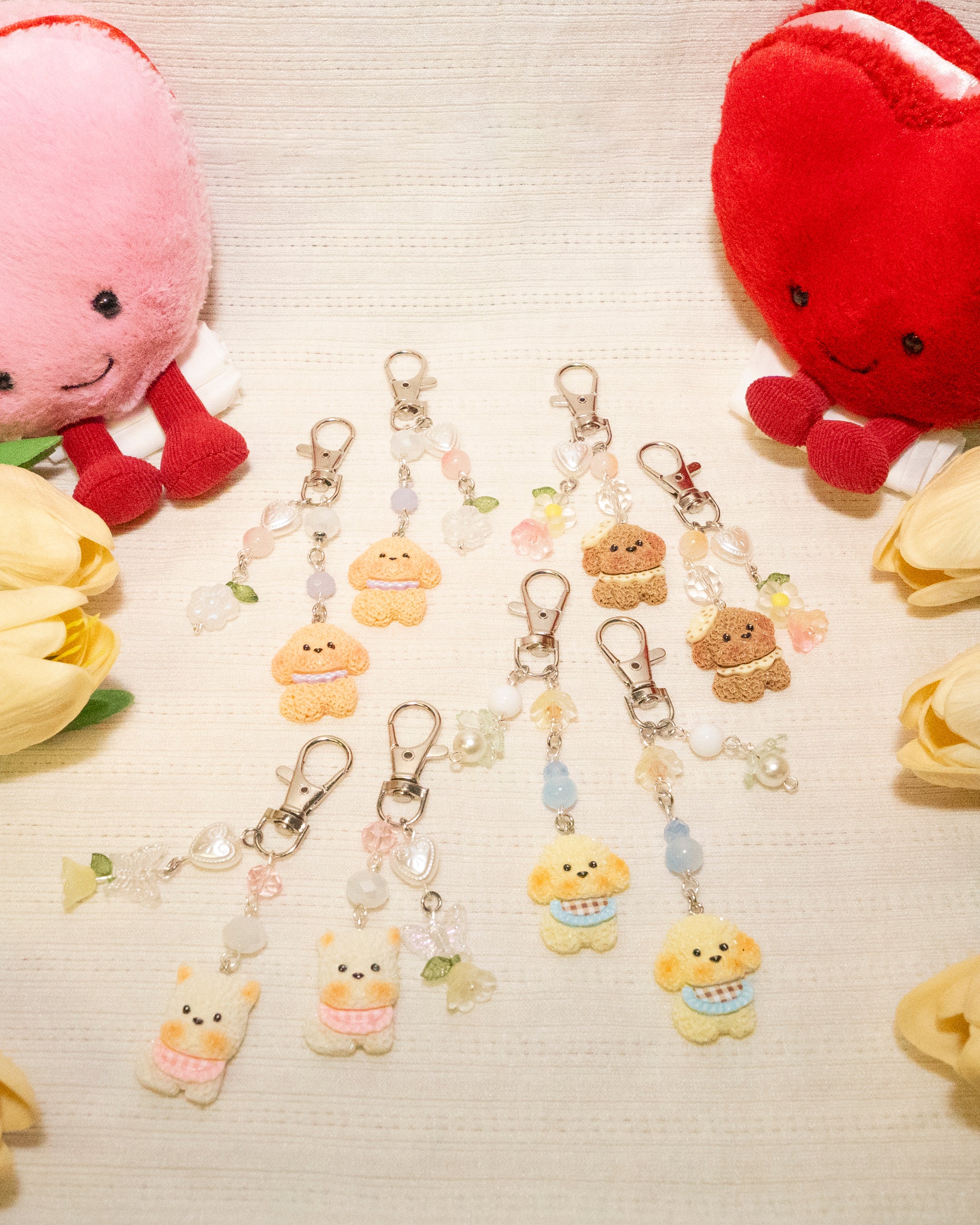 Puppy Keychains (matching set)